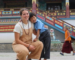 living in monastery in nepal with young monks